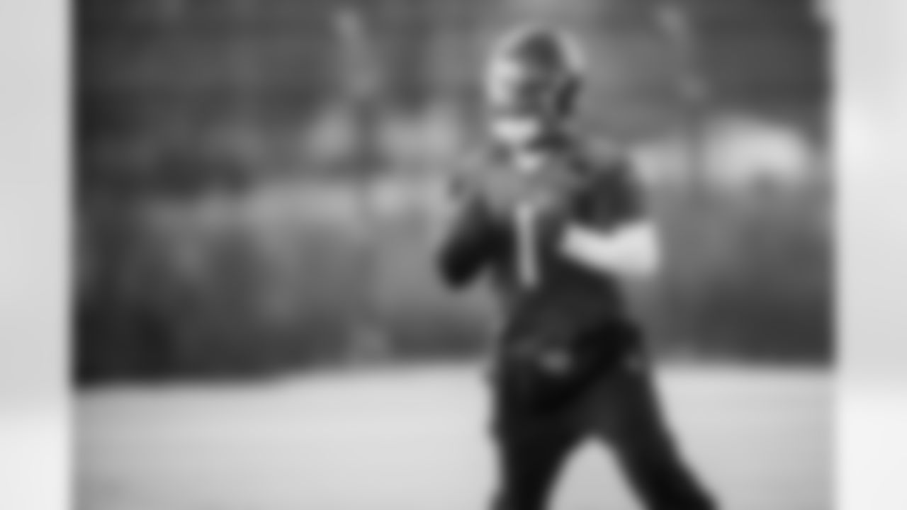 Quarterback Cam Ward #1 of the Tennessee Titans during practice at the Ascension Saint Thomas Sports Park on December 24, 2025 in Nashville, TN. Photo By Beau Brune/Tennessee Titans