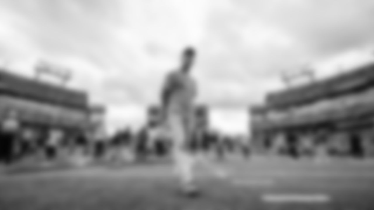 Interim Head Coach Mike McCoy of the Tennessee Titans during the game between the Tennessee Titans and the New England Patriots at Nissan Stadium on October 19, 2025 in Nashville, TN. Photo By Tennessee Titans