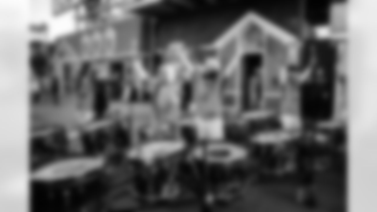 Tennessee Titans Blue Crew Drumline during the game between the Tennessee Titans and the Kansas City Chiefs at Nissan Stadium on December 21, 2025 in Nashville, TN. Photo By Kaitlyn Hungerford/Tennessee Titans