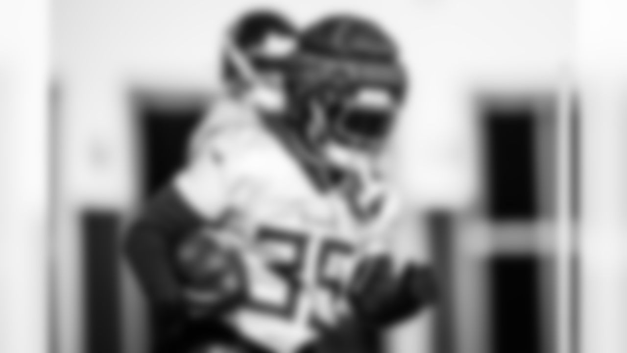 Cornerback Kaiir Elam #35 of the Tennessee Titans during practice at the Ascension Saint Thomas Sports Park on January 1, 2026 in Nashville, TN. Photo By Jessie Rogers/Tennessee Titans