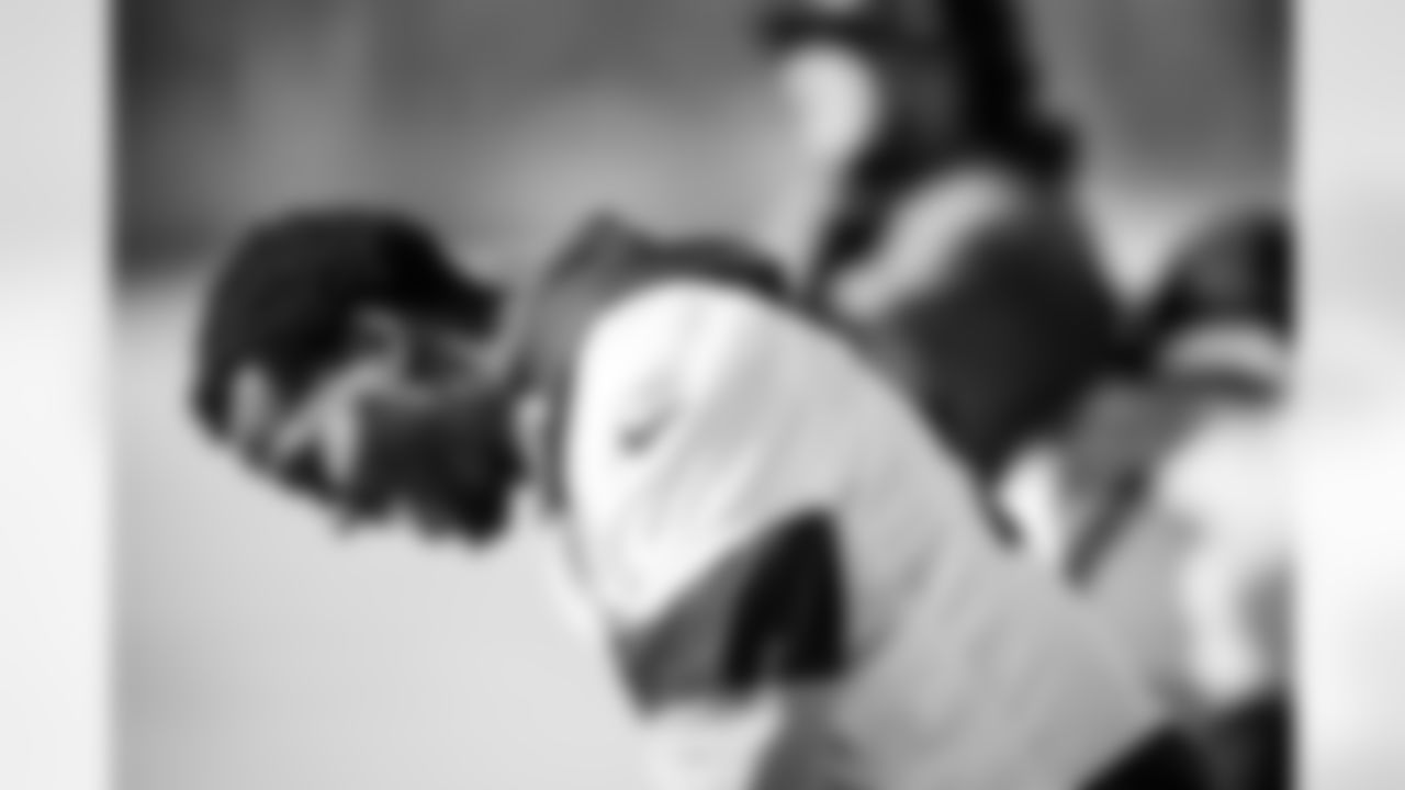 Outside linebacker Arden Key #49 of the Tennessee Titans during practice at the Ascension Saint Thomas Sports Park on December 17, 2025 in Nashville, TN. Photo By Donald Page/Tennessee Titans