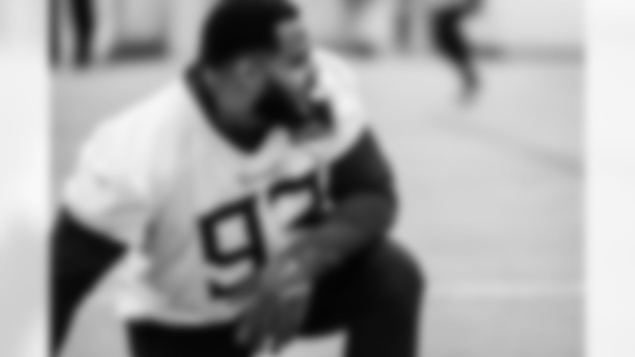 Defensive tackle Jeffery Simmons #98 of the Tennessee Titans during practice at the Ascension Saint Thomas Sports Park on January 2, 2026 in Nashville, TN. Photo By Donald Page/Tennessee Titans