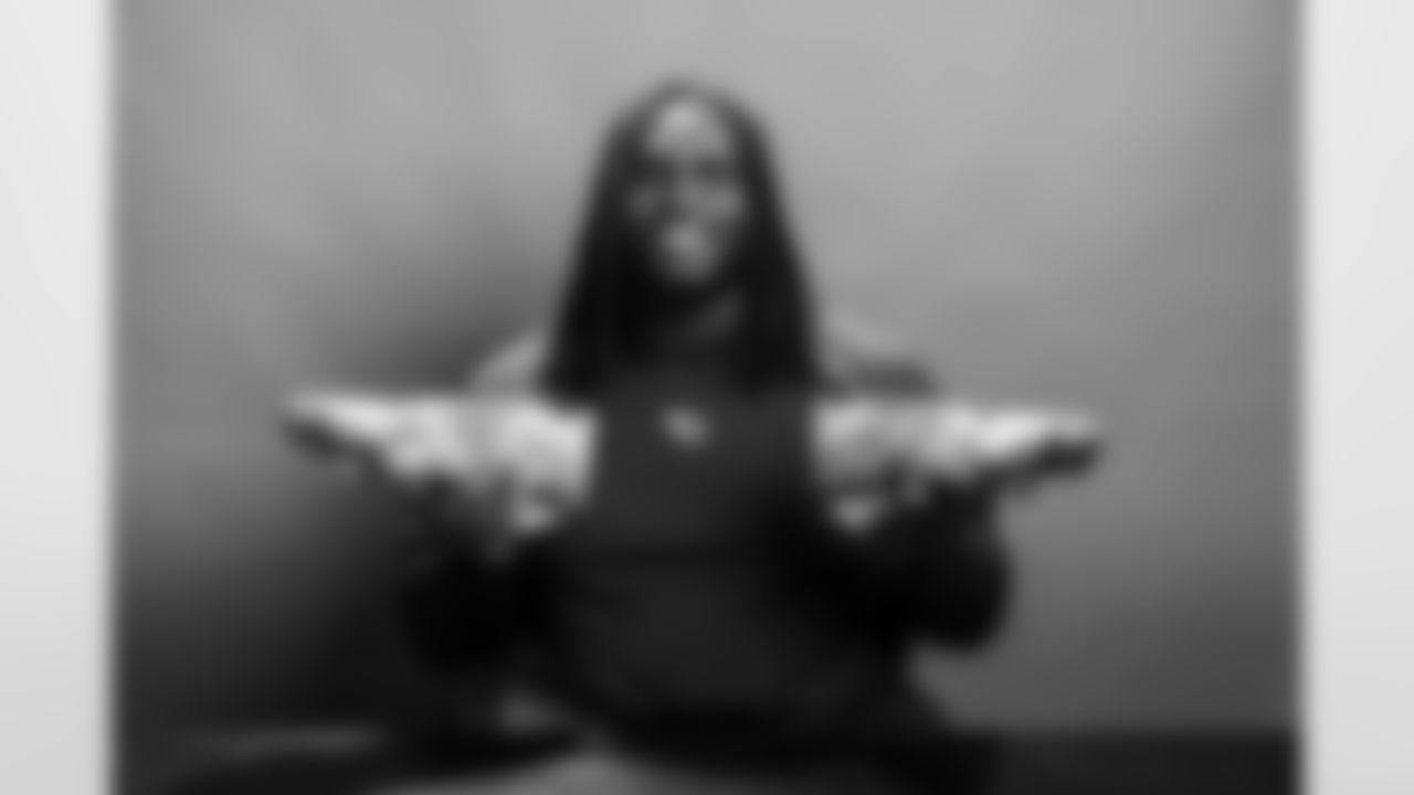 Defensive tackle T'Vondre Sweat #93 of the Tennessee Titans for My Cause my Cleats shot on November 14, 2025 in Nashville, TN. Photo By Donald Page/Tennessee Titans