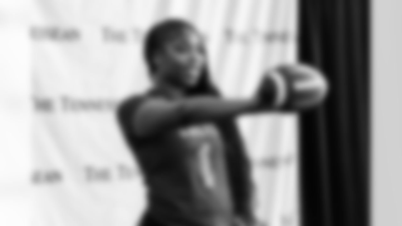 Tennessee Titans host a girls high school flag football media day at Nissan Stadium on February 18, 2026 in Nashville, TN. Photo By Jessie Rogers/Tennessee Titans