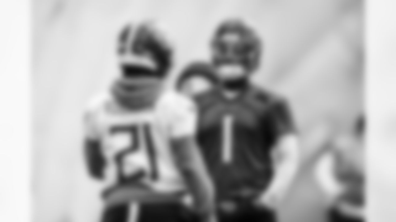 Quarterback Cam Ward #1 of the Tennessee Titans during practice at the Ascension Saint Thomas Sports Park on December 11, 2025 in Nashville, TN. Photo By Jessie Rogers/Tennessee Titans