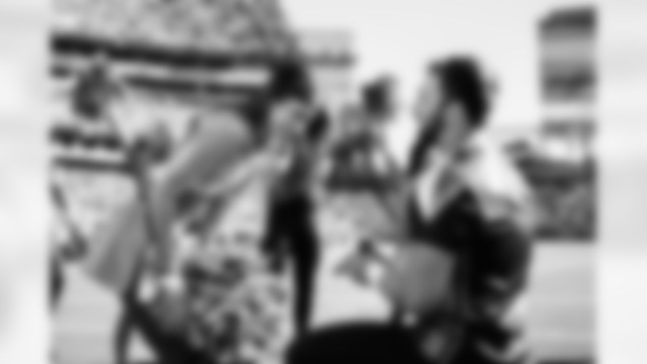 Tennessee Titans Cheerleaders Mark and Kinley getting engaged during the game between the Tennessee Titans and the Seattle Seahawks at Nissan Stadium on November 23, 2025 in Nashville, TN. Photo By Kaitlyn Hungerford/Tennessee Titans