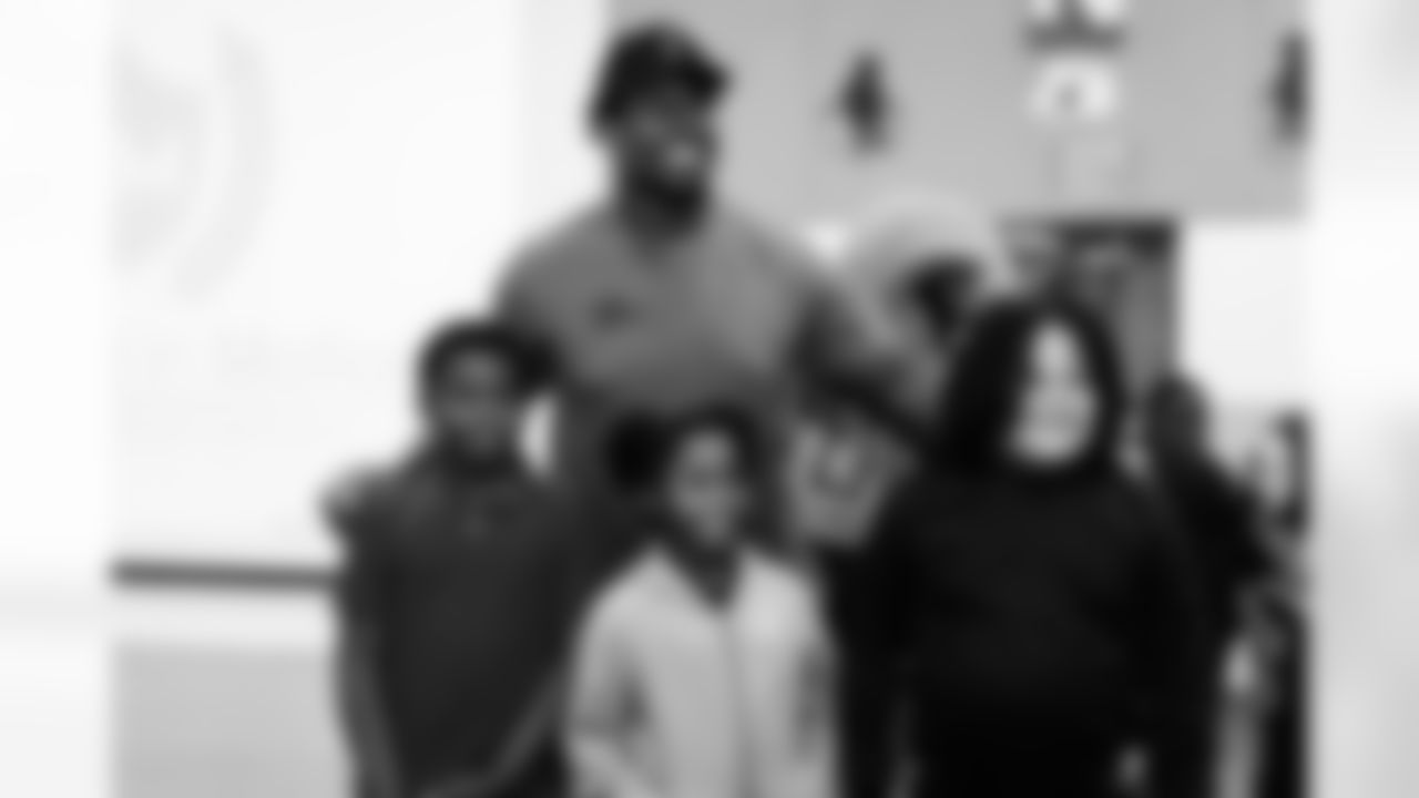 Defensive end Sebastian Joseph-Day #69 of the Tennessee Titans partners with Backfield In Motion to throw a Halloween Party for youth at Amqui Elementary School on October 21, 2025 in Nashville, TN. Photo By Jessie Rogers/Tennessee Titans