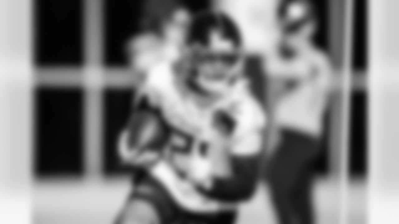 Cornerback Micah Robinson #21 of the Tennessee Titans during practice at the Ascension Saint Thomas Sports Park on January 1, 2026 in Nashville, TN. Photo By Jessie Rogers/Tennessee Titans