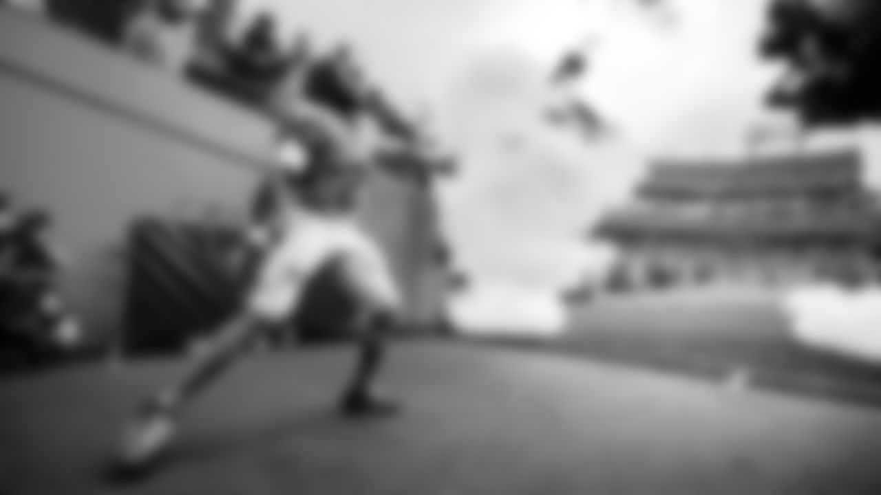 Running back Tyjae Spears #2 of the Tennessee Titans in the tunnel during the game between the Tennessee Titans and the New England Patriots at Nissan Stadium on October 19, 2025 in Nashville, TN. Photo By Tennessee Titans