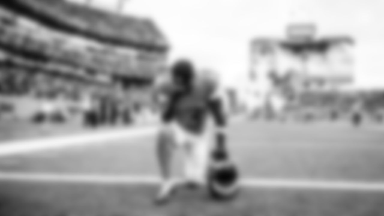 Wide receiver James Proche II #13 of the Tennessee Titans before the game between the Tennessee Titans and the Los Angeles Chargers at Nissan Stadium on November 02, 2025 in Nashville, TN. Photo By Beau Brune/Tennessee Titans