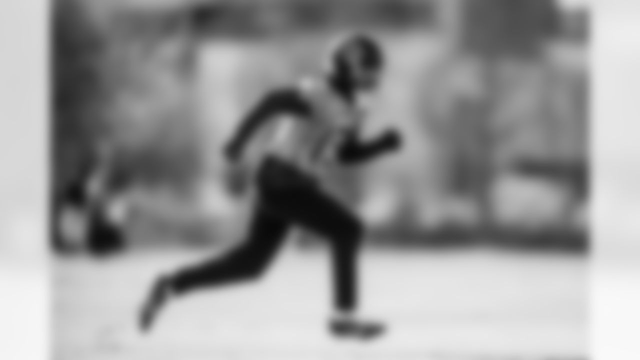 Wide receiver James Proche II #13 of the Tennessee Titans during practice at the Ascension Saint Thomas Sports Park on December 11, 2025 in Nashville, TN. Photo By Jessie Rogers/Tennessee Titans