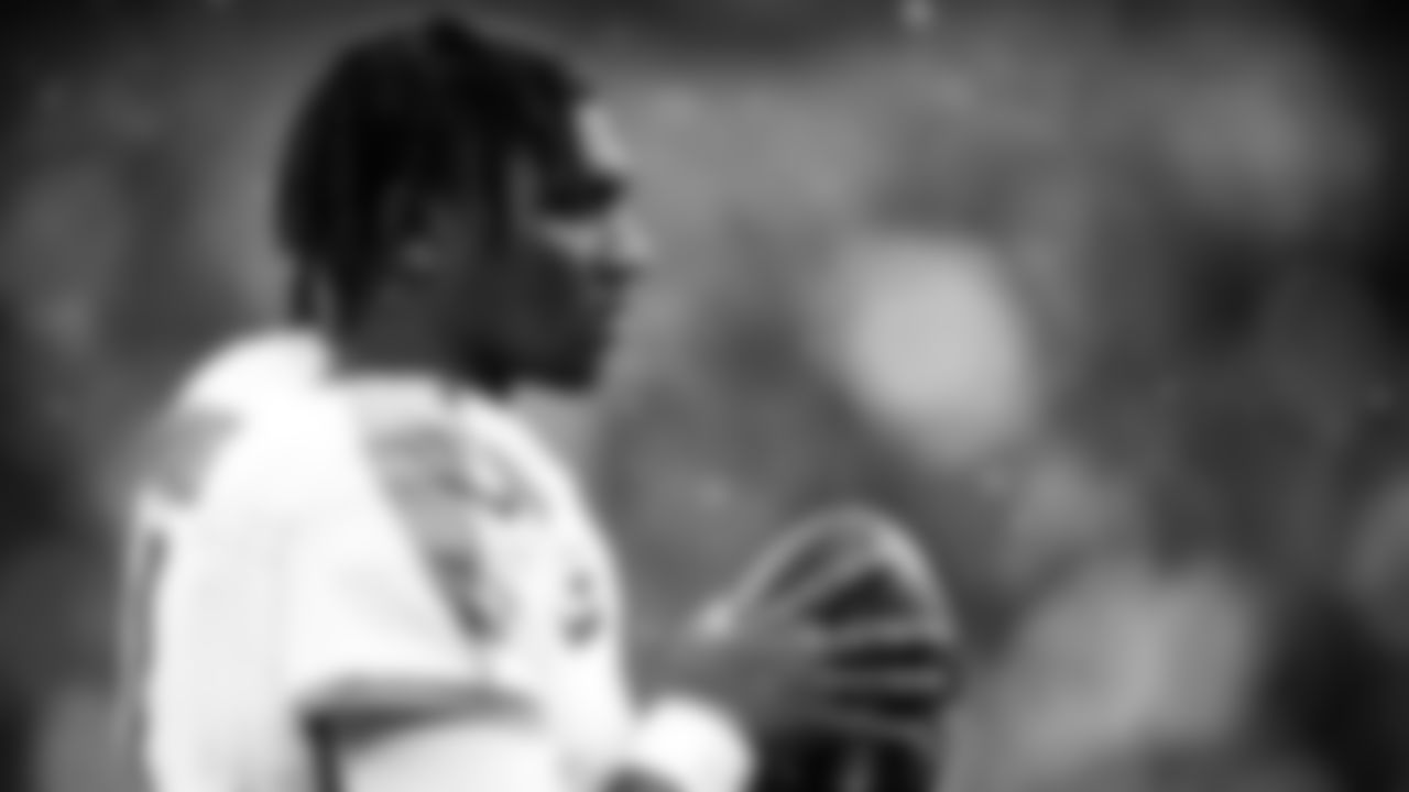 Quarterback Cam Ward #1 of the Tennessee Titans during the game between the Tennessee Titans and the Cleveland Browns at Huntington Bank Field on December 07, 2025 in Cleveland, OH. Photo By Donald Page/Tennessee Titans