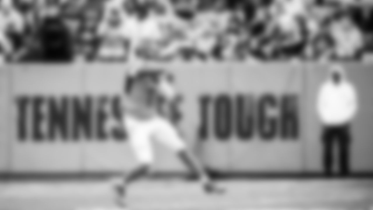 Quarterback Cam Ward #1 of the Tennessee Titans during the game between the Tennessee Titans and the New England Patriots at Nissan Stadium on October 19, 2025 in Nashville, TN. Photo By Tennessee Titans