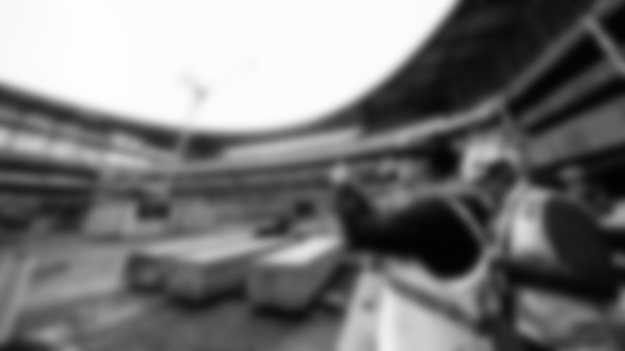 The New Nissan Stadium steel topping out ceremony takes place on November 21, 2025 in Nashville, TN. Photo By Jessie Rogers/Tennessee Titans