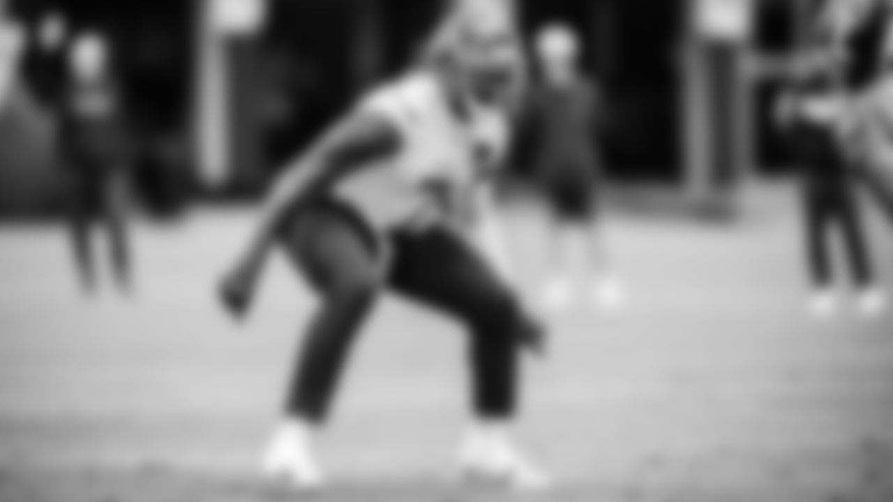 Outside linebacker Oluwafemi Oladejo #7 of the Tennessee Titans during phase 3 practice at the Ascension Saint Thomas Sports Park on May 28, 2025 in Nashville, TN. Photo By Donald Page/Tennessee Titans