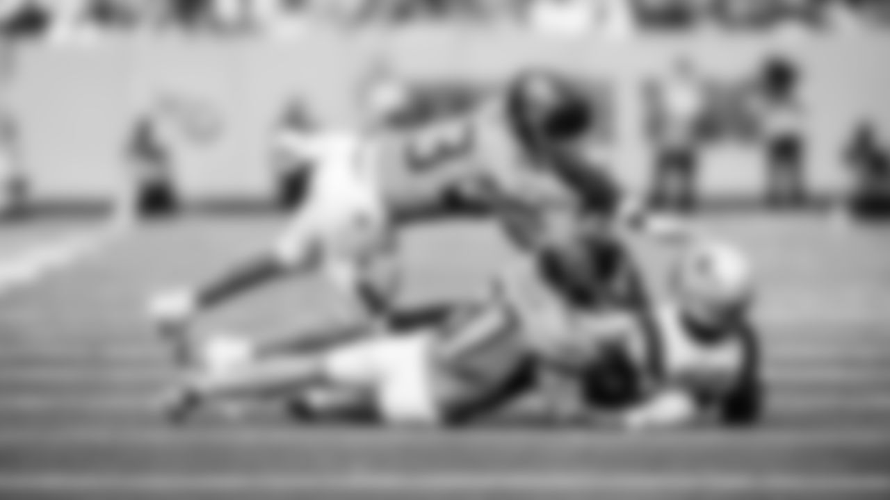 Linebacker Cedric Gray #33 of the Tennessee Titans and Defensive back Amani Hooker #37 of the Tennessee Titans during the game between the Tennessee Titans and the New England Patriots at Nissan Stadium on October 19, 2025 in Nashville, TN. Photo By Tennessee Titans