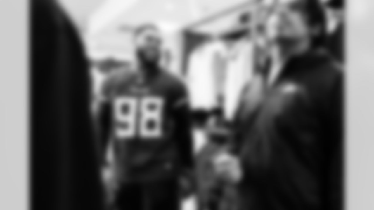 Defensive lineman Jeffery Simmons #98 of the Tennessee Titans partners with Big Brothers Big Sisters of Middle Tennessee to take 9th and 10th graders shopping at JD Sports on December 10, 2024 in Nashville, TN. Photo By Donald Page/Tennessee Titans