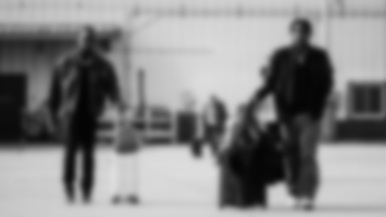 Cornerback Kaiir Elam #35 of the Tennessee Titans and Quarterback Cam Ward #1 of the Tennessee Titans during the travel day at the Nashville International Airport on December 06, 2025 in Nashville, TN. Photo by Jessie Roger/Tennessee Titans