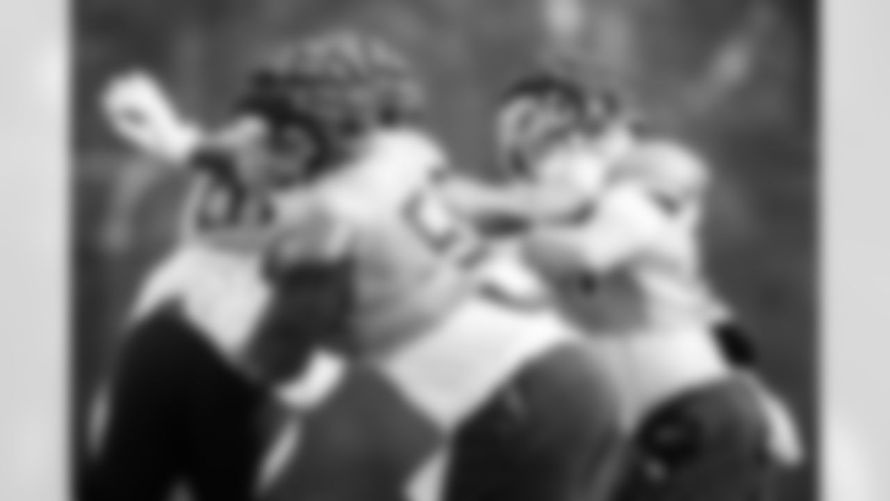 Tackle JC Latham #55 of the Tennessee Titans during practice at the Ascension Saint Thomas Sports Park on November 13, 2025 in Nashville, TN. Photo By Donald Page/Tennessee Titans