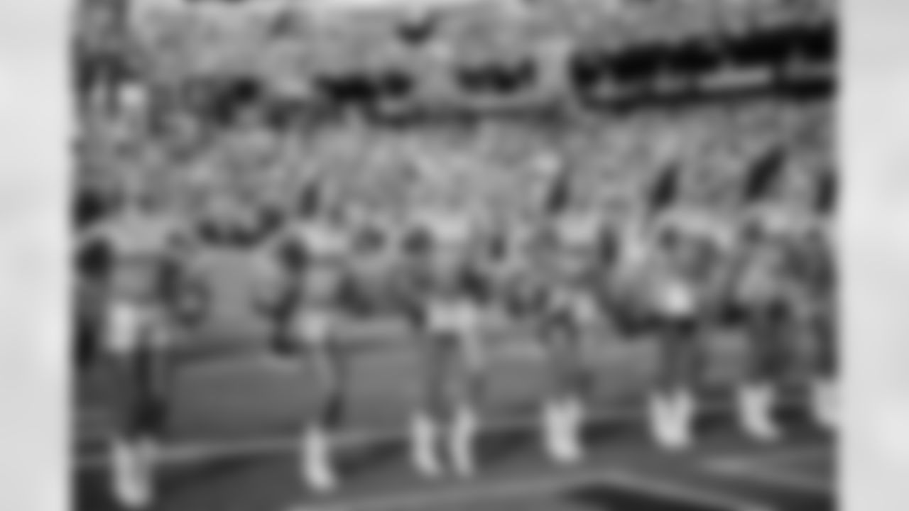 Tennessee Titans Cheerleaders performing during the game between the Tennessee Titans and the New Orleans Saints at Nissan Stadium on December 28, 2025 in Nashville, TN. Photo By Kaitlyn Hungerford/Tennessee Titans