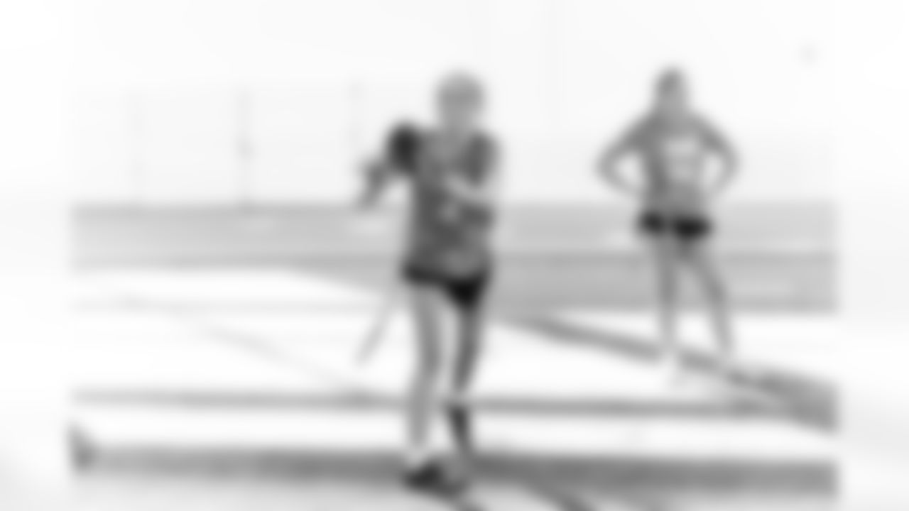 Local high school students participating in the Girls Flag Football College Showcase at Vanderbilt University on January 04, 2026 in Nashville, TN. Photo By Kaitlyn Hungerford/Tennessee Titans