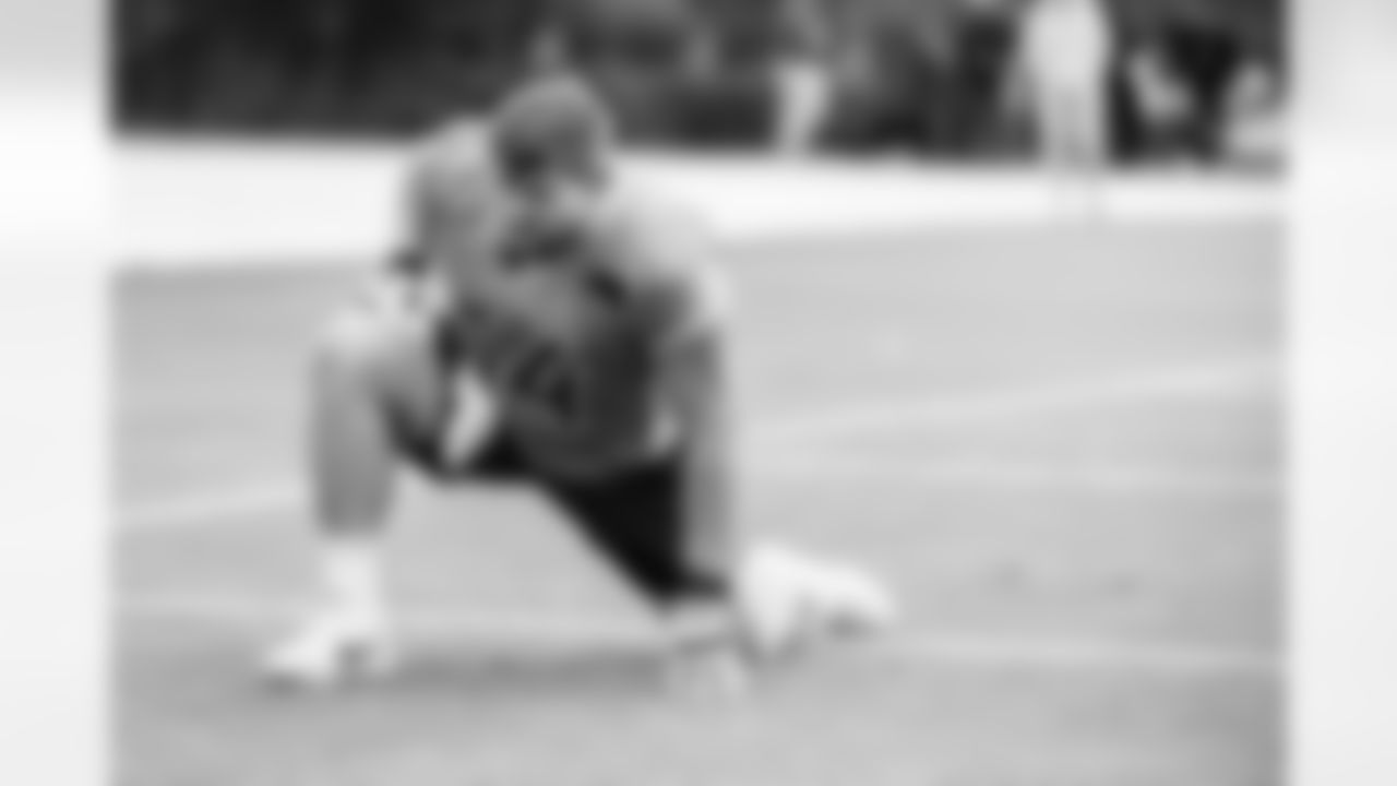 Guard Jackson Slater #64 of the Tennessee Titans during practice at the Ascension Saint Thomas Sports Park on October 30, 2025 in Nashville, TN. Photo By Donald Page/Tennessee Titans