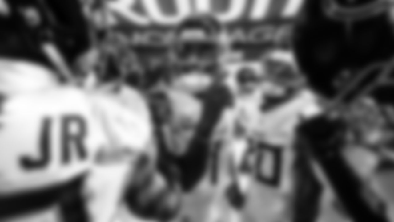 Running back Tony Pollard #20 of the Tennessee Titans, Quarterback Cam Ward #1 of the Tennessee Titans before the game between the Tennessee Titans and the Indianapolis Colts at Lucas Oil Stadium on October 26, 2025 in Indianapolis, IN. Photo By Donald Page/Tennessee Titans