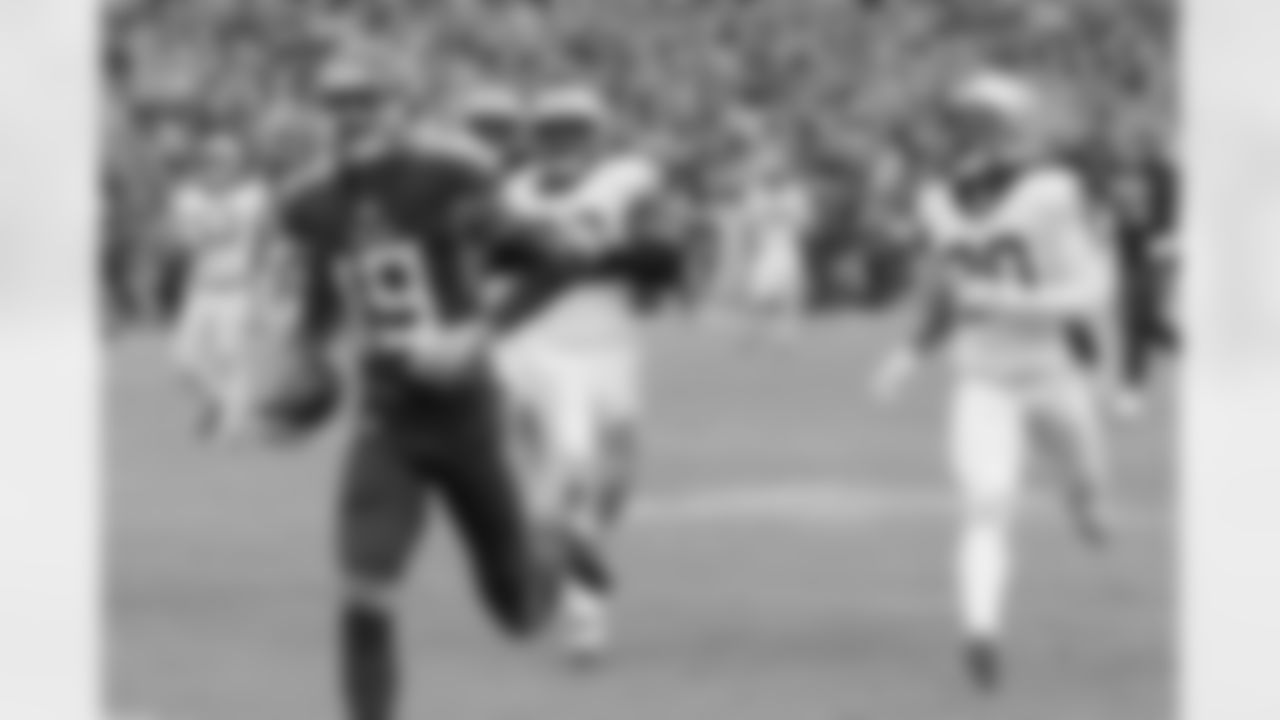 Tennessee Titans wide receiver Tajae Sharpe (19) scores a touchdown on a 36-yard pass reception against the New Orleans Saints in the second half of an NFL football game Sunday, Dec. 22, 2019, in Nashville, Tenn. (AP Photo/Mark Zaleski)