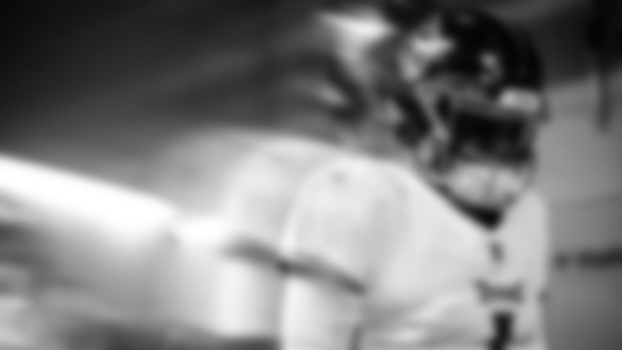 Quarterback Cam Ward #1 of the Tennessee Titans in the tunnel before the preseason game between the Tennessee Titans and the Atlanta Falcons at Mercedes-Benz Stadium on August 15, 2025 in Atlanta, GA. Photo By Donald Page/Tennessee Titans