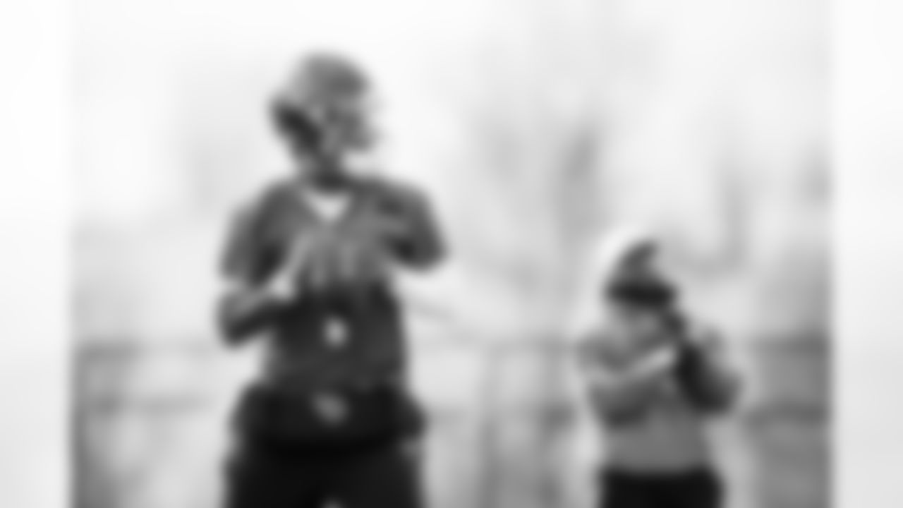 Quarterback Cam Ward #1 of the Tennessee Titans during practice at the Ascension Saint Thomas Sports Park on December 31, 2025 in Nashville, TN. Photo By Donald Page/Tennessee Titans