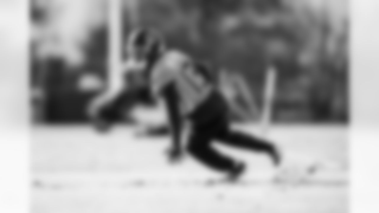 Wide receiver James Proche II #13 of the Tennessee Titans during practice at the Ascension Saint Thomas Sports Park on December 11, 2025 in Nashville, TN. Photo By Jessie Rogers/Tennessee Titans