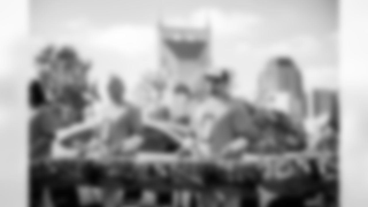 Tennessee Titans Blue Crew Drumline practicing before the game between the Tennessee Titans and the Seattle Seahawks at Nissan Stadium on November 23, 2025 in Nashville, TN. Photo By Kaitlyn Hungerford/Tennessee Titans