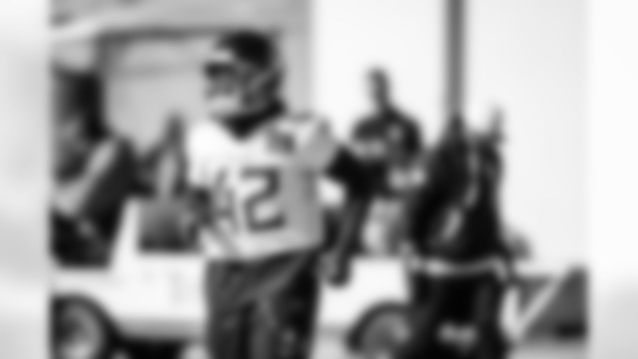 Safety Sanoussi Kane #42 of the Tennessee Titans during practice at the Ascension Saint Thomas Sports Park on December 17, 2025 in Nashville, TN. Photo By Donald Page/Tennessee Titans