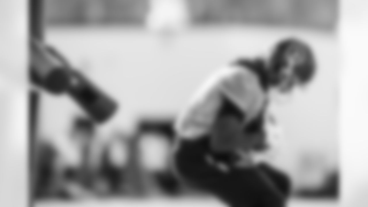 Wide receiver Elic Ayomanor #5 of the Tennessee Titans during practice at the Ascension Saint Thomas Sports Park on December 11, 2025 in Nashville, TN. Photo By Jessie Rogers/Tennessee Titans