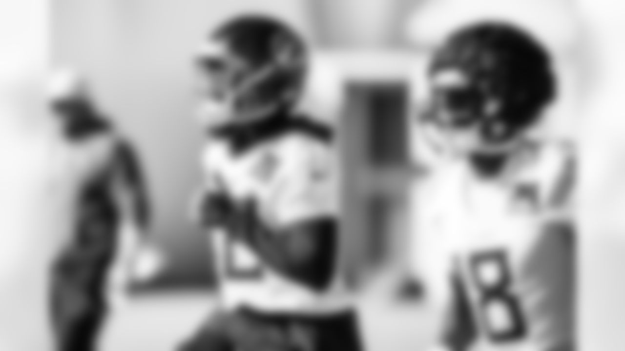 Safety Sanoussi Kane #42 of the Tennessee Titans during practice at the Ascension Saint Thomas Sports Park on December 17, 2025 in Nashville, TN. Photo By Donald Page/Tennessee Titans