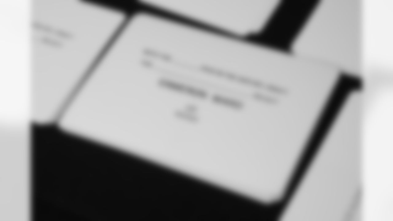 The name card of Miami quarterback Cam Ward is seen prior to the 2025 NFL Draft on Thursday, April 24, 2025 in Green Bay, Wisconsin. (Ben Liebenberg/NFL)