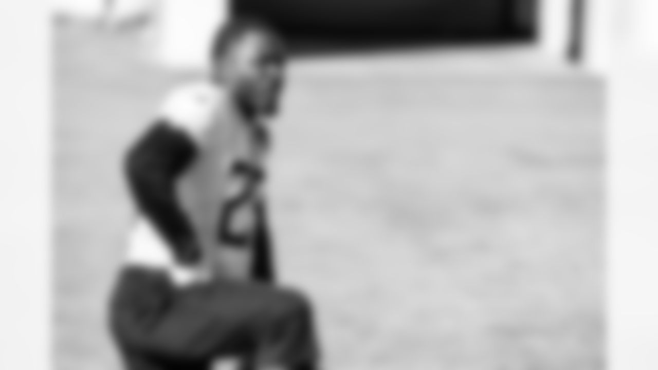 Safety Xavier Woods #25 of the Tennessee Titans during practice at the Ascension Saint Thomas Sports Park on November 26, 2025 in Nashville, TN. Photo By Donald Page/Tennessee Titans