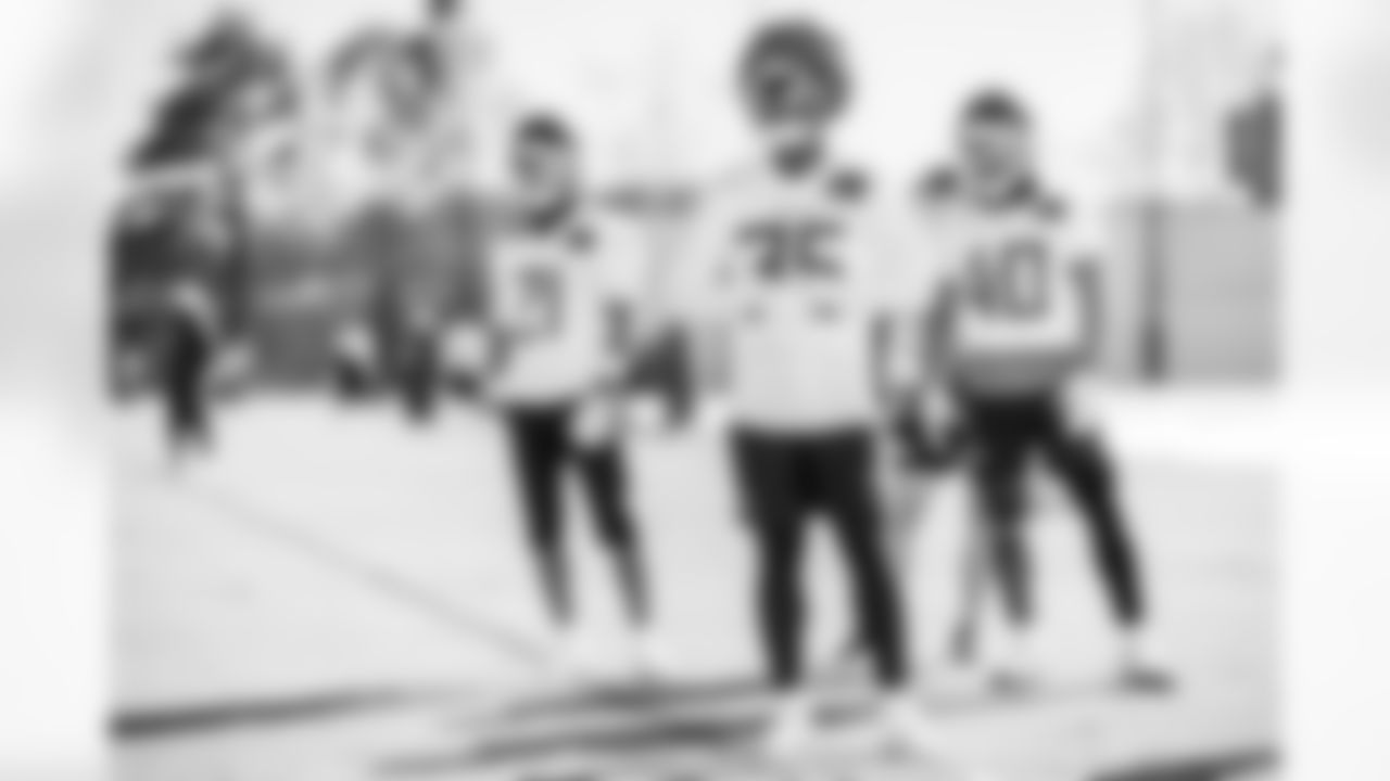 Cornerback Kaiir Elam #35 of the Tennessee Titans during practice at the Ascension Saint Thomas Sports Park on November 26, 2025 in Nashville, TN. Photo By Donald Page/Tennessee Titans