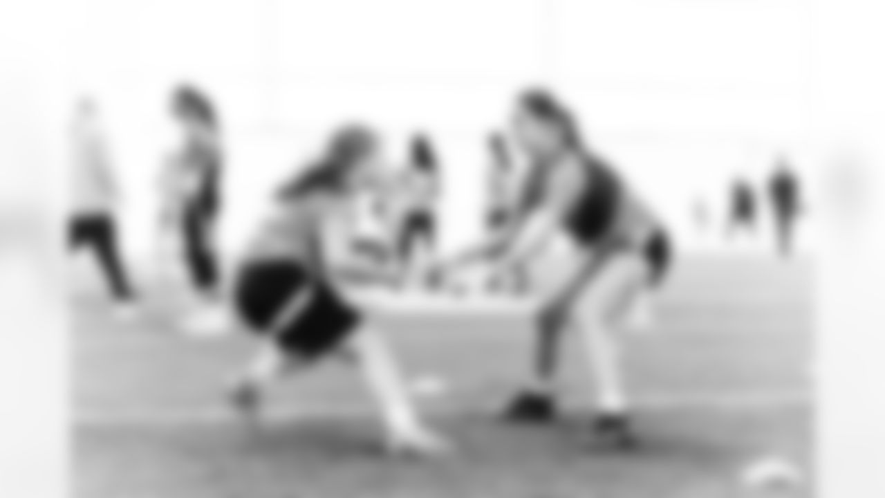 Local high school students participating in the Girls Flag Football College Showcase at Vanderbilt University on January 04, 2026 in Nashville, TN. Photo By Kaitlyn Hungerford/Tennessee Titans