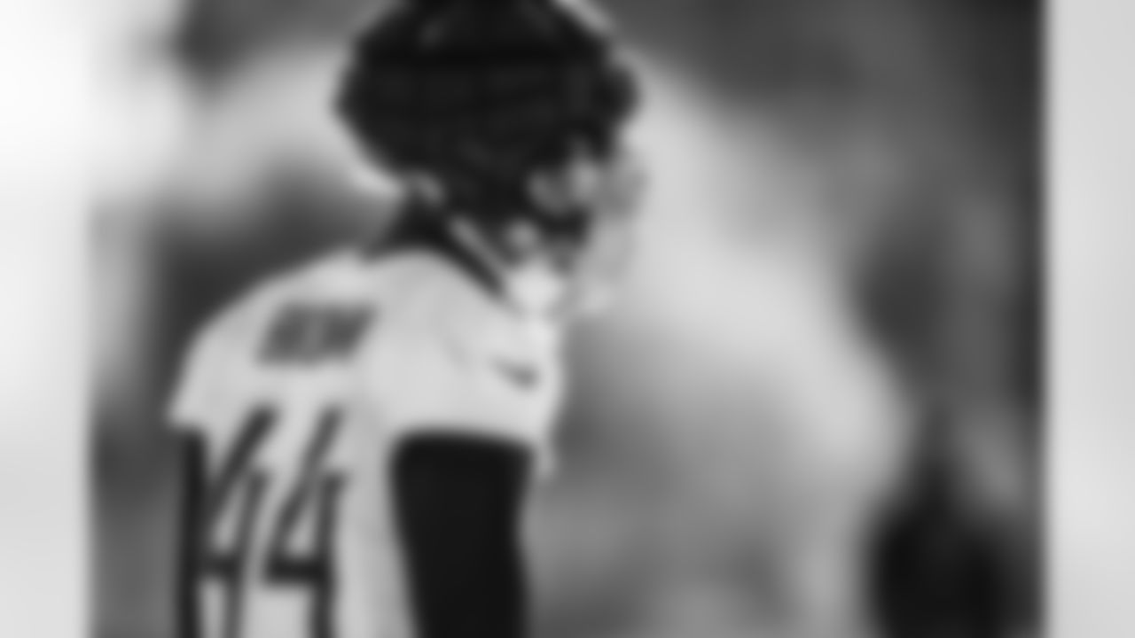 Safety Mike Brown #44 of the Tennessee Titans during practice at the Ascension Saint Thomas Sports Park on November 12, 2025 in Nashville, TN. Photo By Donald Page/Tennessee Titans