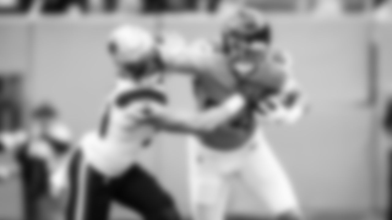 Tight end Gunnar Helm #84 of the Tennessee Titans during the game between the Tennessee Titans and the New England Patriots at Nissan Stadium on October 19, 2025 in Nashville, TN. Photo By Tennessee Titans