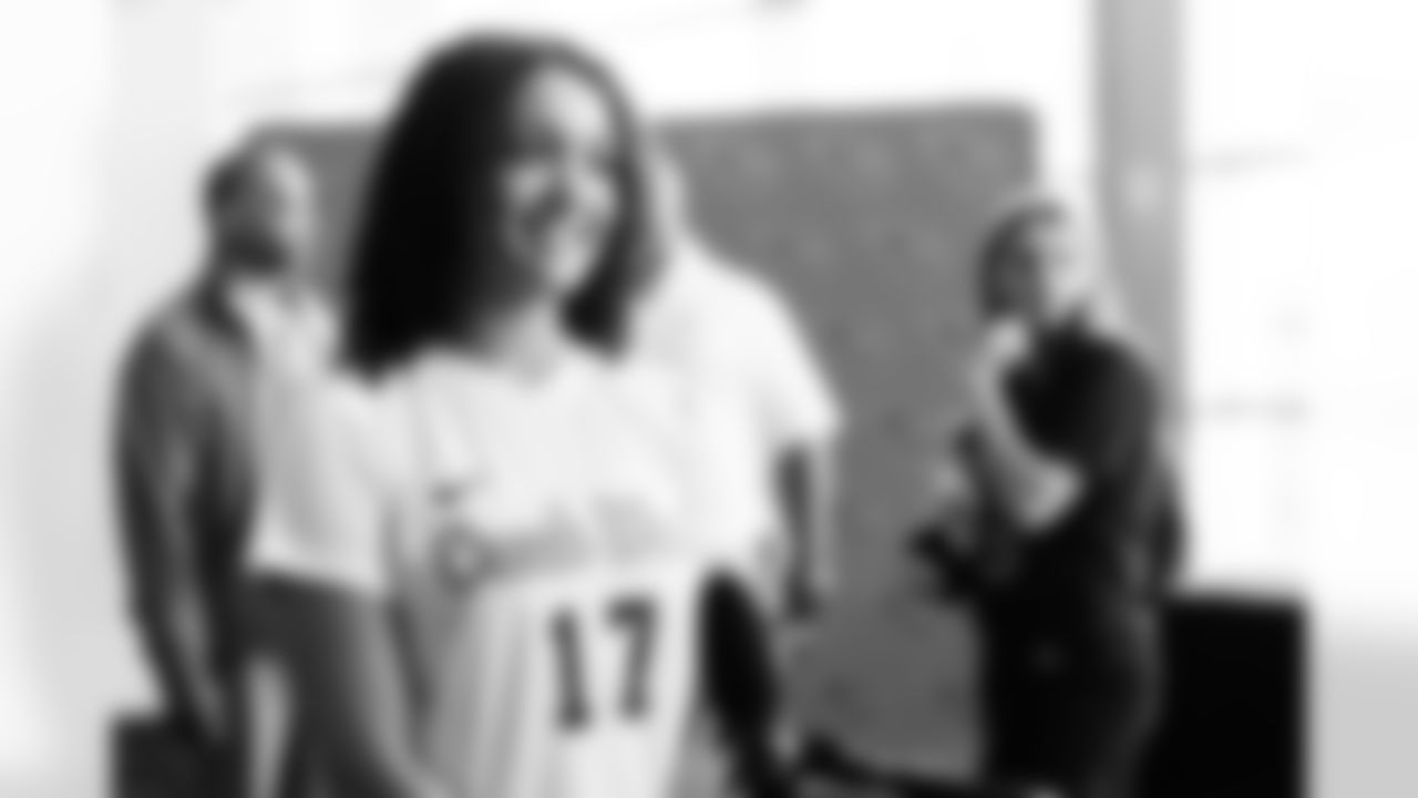 Tennessee Titans host a girls high school flag football media day at Nissan Stadium on February 18, 2026 in Nashville, TN. Photo By Jessie Rogers/Tennessee Titans