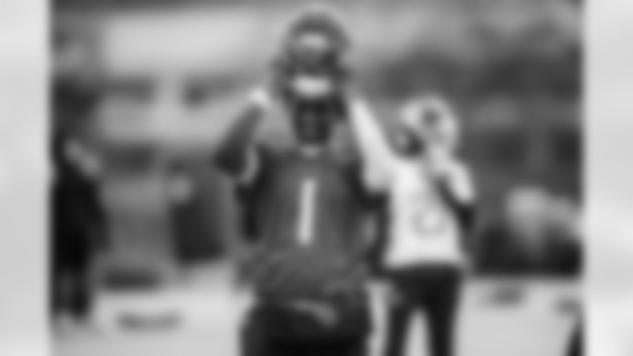 Quarterback Cam Ward #1 of the Tennessee Titans during practice at the Ascension Saint Thomas Sports Park on December 24, 2025 in Nashville, TN. Photo By Beau Brune/Tennessee Titans