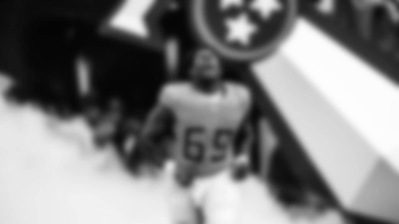 Defensive end Sebastian Joseph-Day #69 of the Tennessee Titans before the game between the Tennessee Titans and the Los Angeles Chargers at Nissan Stadium on November 02, 2025 in Nashville, TN. Photo By Jessie Rogers/Tennessee Titans