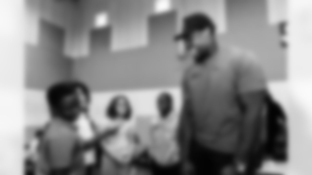 Defensive end Sebastian Joseph-Day #69 of the Tennessee Titans partners with Backfield In Motion to throw a Halloween Party for youth at Amqui Elementary School on October 21, 2025 in Nashville, TN. Photo By Jessie Rogers/Tennessee Titans