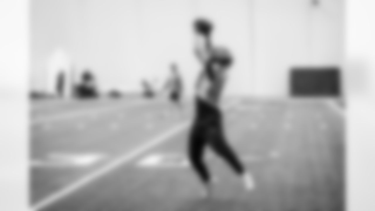 Wide receiver Mason Kinsey #12 of the Tennessee Titans during practice in the bubble at the Ascension Saint Thomas Sports Park on December 18, 2025 in Nashville, TN. Photo By Donald Page/Tennessee Titans