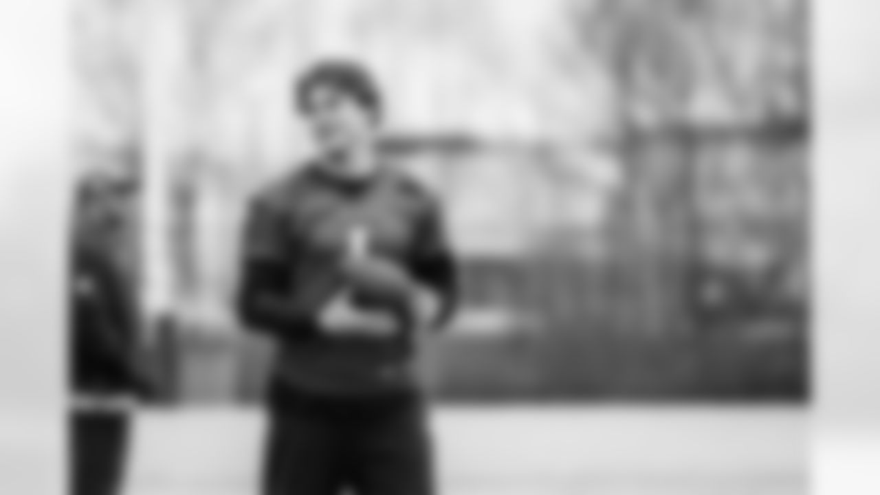 Wide receiver Mason Kinsey #12 of the Tennessee Titans during practice at the Ascension Saint Thomas Sports Park on January 2, 2026 in Nashville, TN. Photo By Donald Page/Tennessee Titans