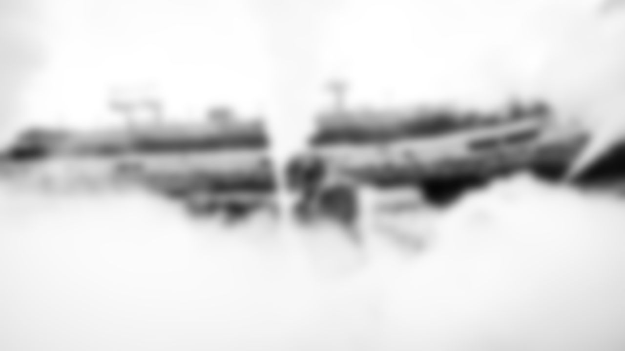 Tackle Dan Moore Jr. #75 of the Tennessee Titans before the game between the Tennessee Titans and the Los Angeles Chargers at Nissan Stadium on November 02, 2025 in Nashville, TN. Photo By Donald Page/Tennessee Titans