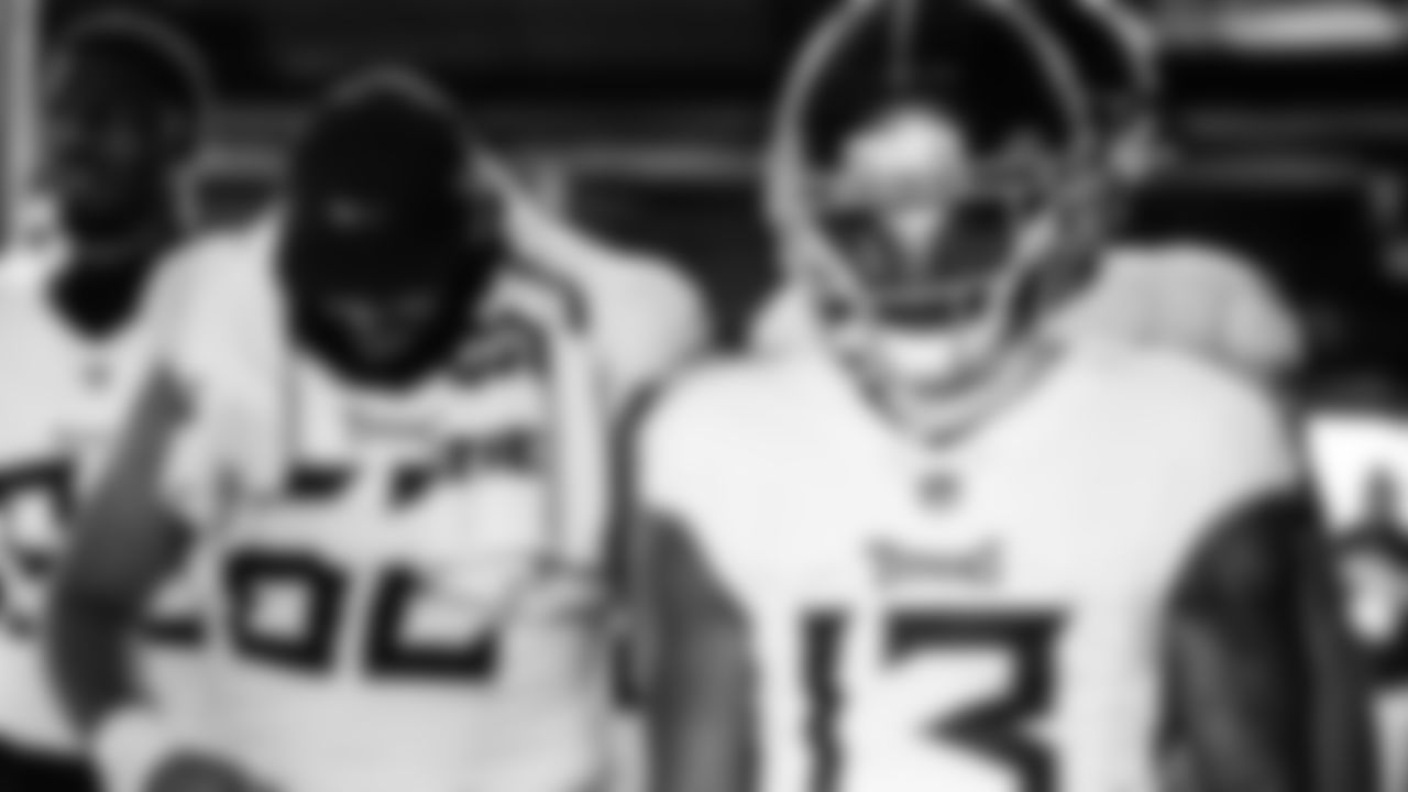 Wide receiver James Proche II #13 of the Tennessee Titans before the game between the Tennessee Titans and the Jacksonville Jaguars at EverBank Stadium on January 04, 2026 in Jacksonville, FL. Photo By Jessie Rogers/Tennessee Titans