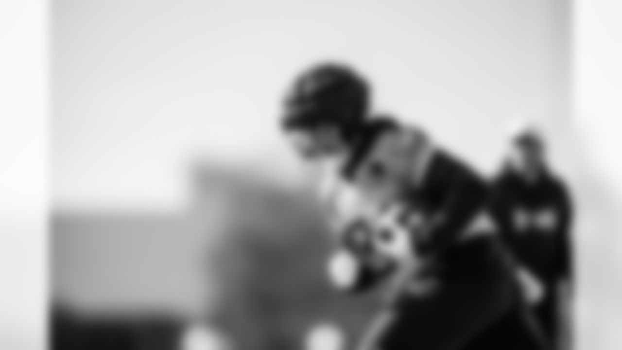 Tight end Gunnar Helm #84 of the Tennessee Titans during practice at the Ascension Saint Thomas Sports Park on December 11, 2025 in Nashville, TN. Photo By Jessie Rogers/Tennessee Titans